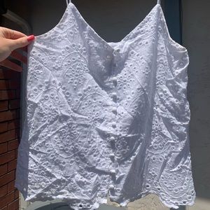 White button tank top